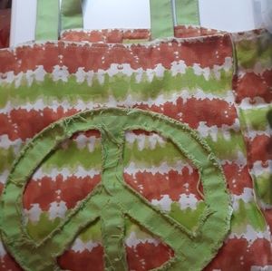 Peace sign Cloth bag great for Halloween costume this month